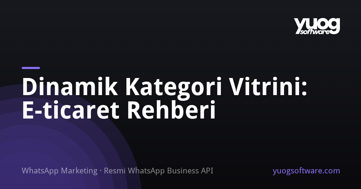 Dinamik kategori vitrini e-ticaret rehberi kapak görseli