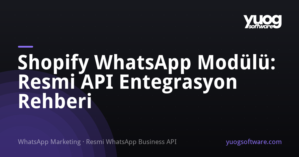 Shopify WhatsApp modülü entegrasyonu görseli