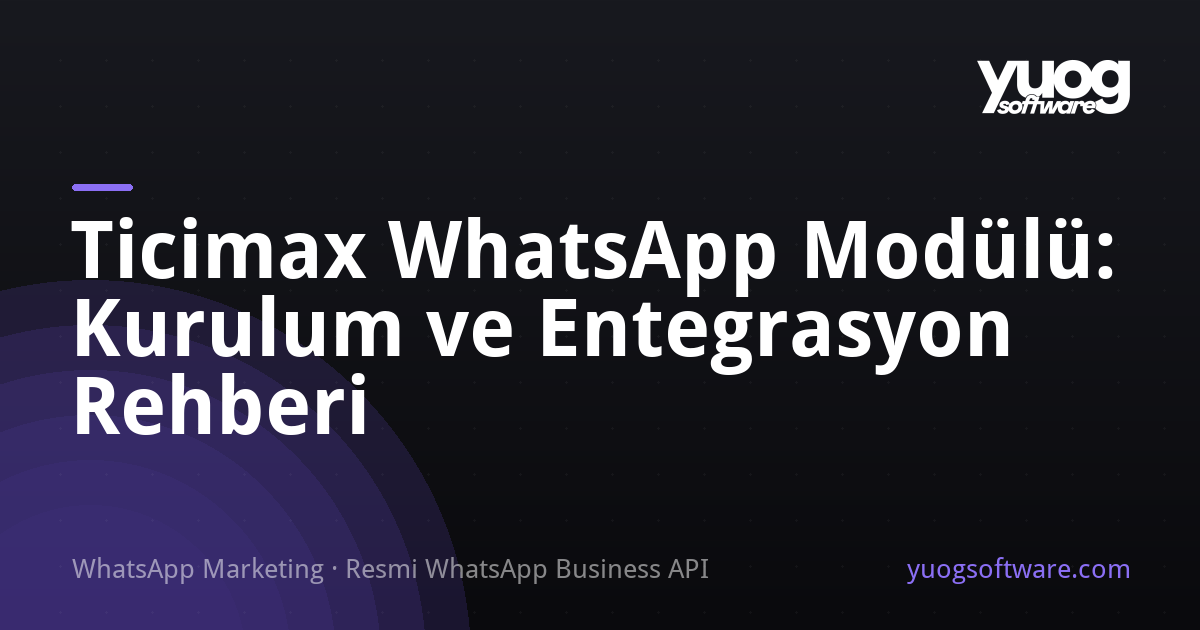 Ticimax WhatsApp modülü entegrasyonu görseli