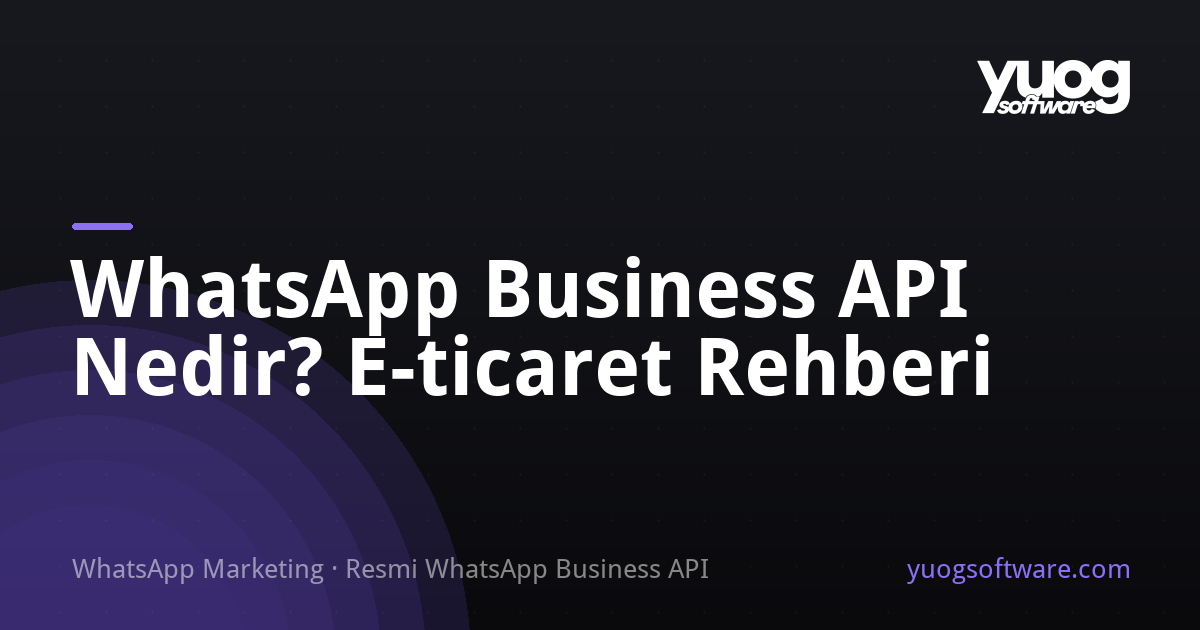 WhatsApp Business API nedir konulu e-ticaret rehberi kapak görseli