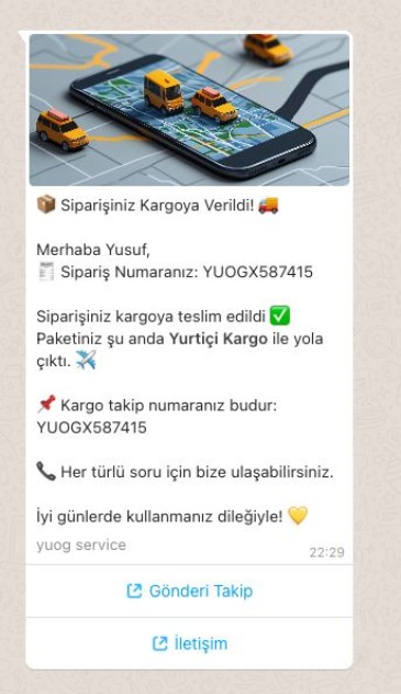 WhatsApp Sipariş Güncellemeleri